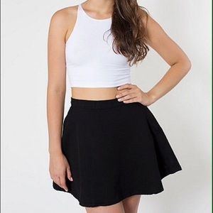 American Apparel Black Denim Circle Skirt